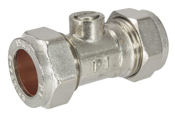 COPPER X COPPER ISOLATING VALVE CHROME