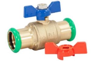 PRESS FIT BUTTERFLY VALVE RED & BLUE