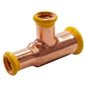 PRESS FIT GAS TEE BRANCH & ONE END REDUCED